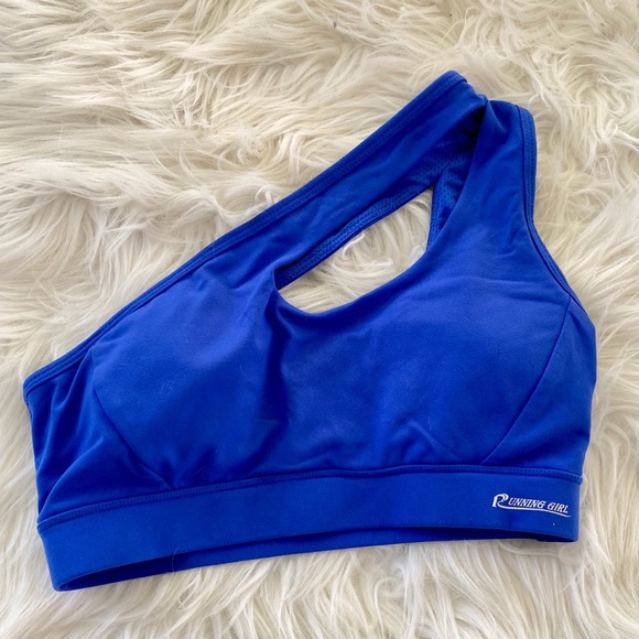 Running Girl Other - ~Running Girl~ Deep blue one shoulder sports bra